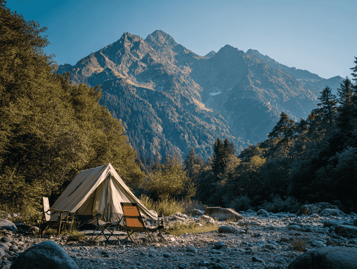 Sustainable glamping site by the sea